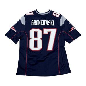 NIKE New England Patriots ROB GRONKOWSKI Vintage 2000s NFL Football Jersey Large